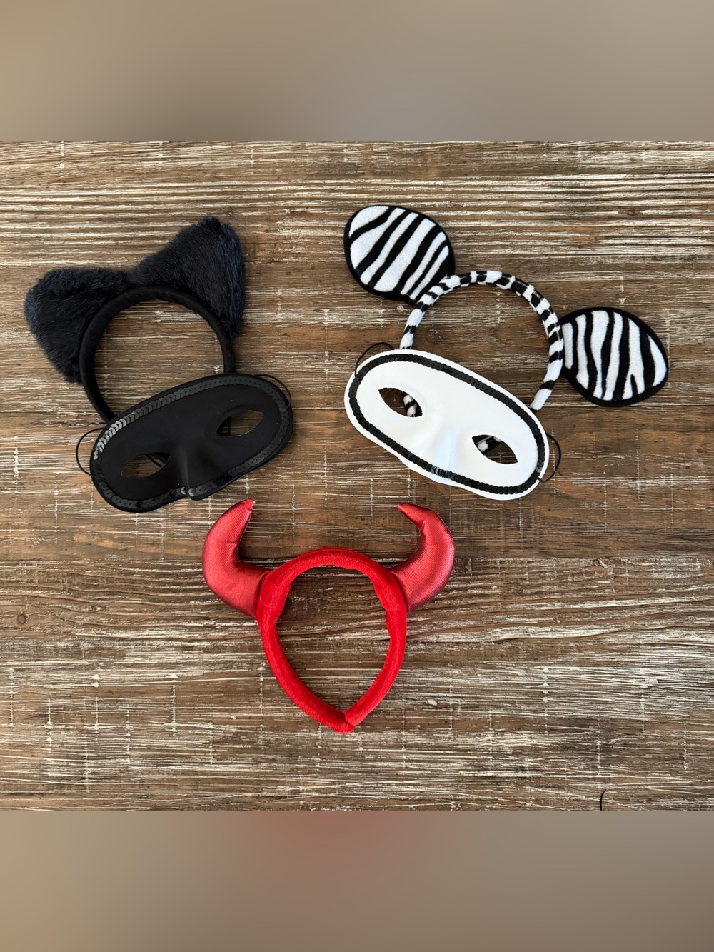 Women’s Red Devil Horn Headband & Mask Costume Accessory - Set of 3